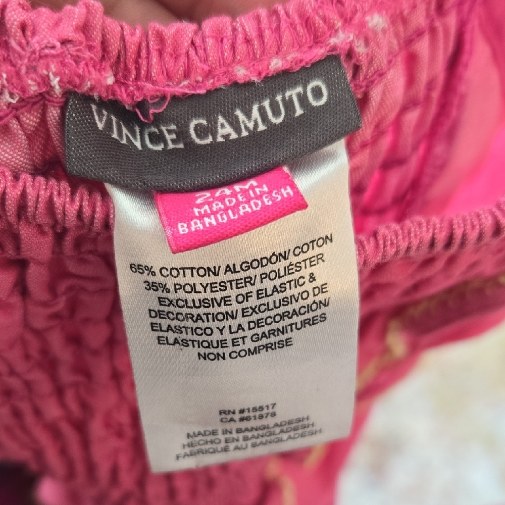 Vince Camuto Fuchsia/black Ruffled Rompers - Picture 6 of 7